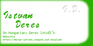 istvan deres business card
